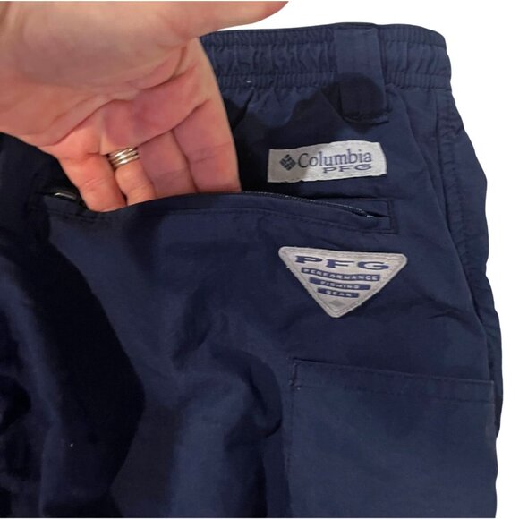 Columbia Mens Navy Blue Omni-Shade Quick-Dry Cargo Shorts - Size M - Picture 9 of 11